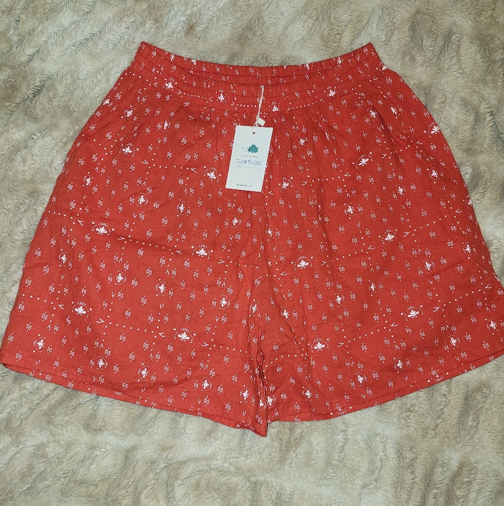Womens Fin + Vince Paisley Print Sleep Shorts Size Small Nwt